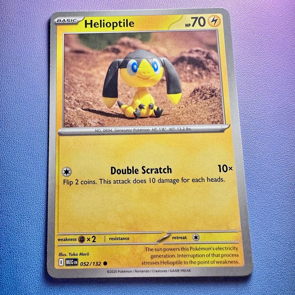 helioptile - 052/132 (common) — pokemon: mega evolutions